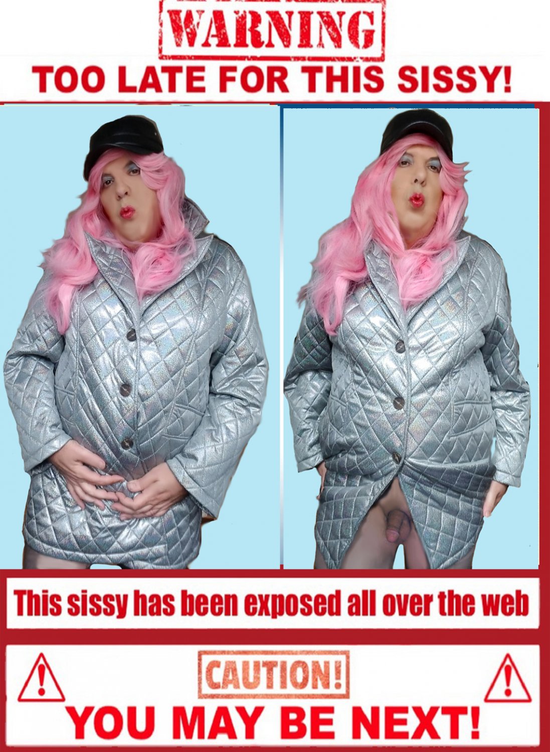 Failed as a man. Exposed as a sissy. #C8Fjw43a