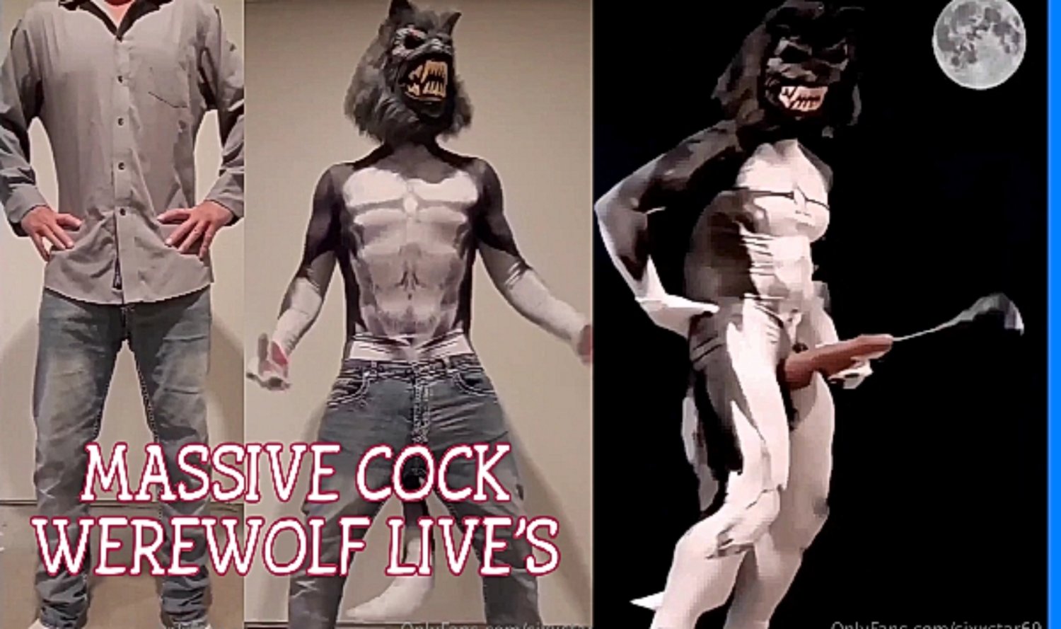 Skinny Twink turn's Werewolf and grows a Massive Cock and Cumshots Cosplay #tDhkk01g