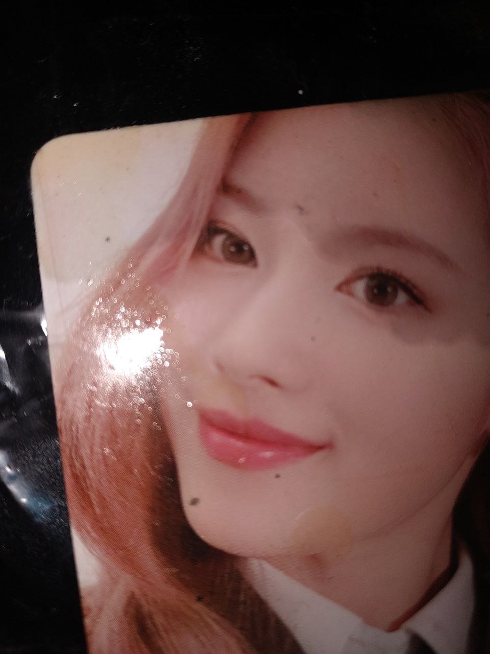 Getting TWICE Shy Sana Soaked with my Pre-Cum + Photocard Cum Tribute #2miEyaQD