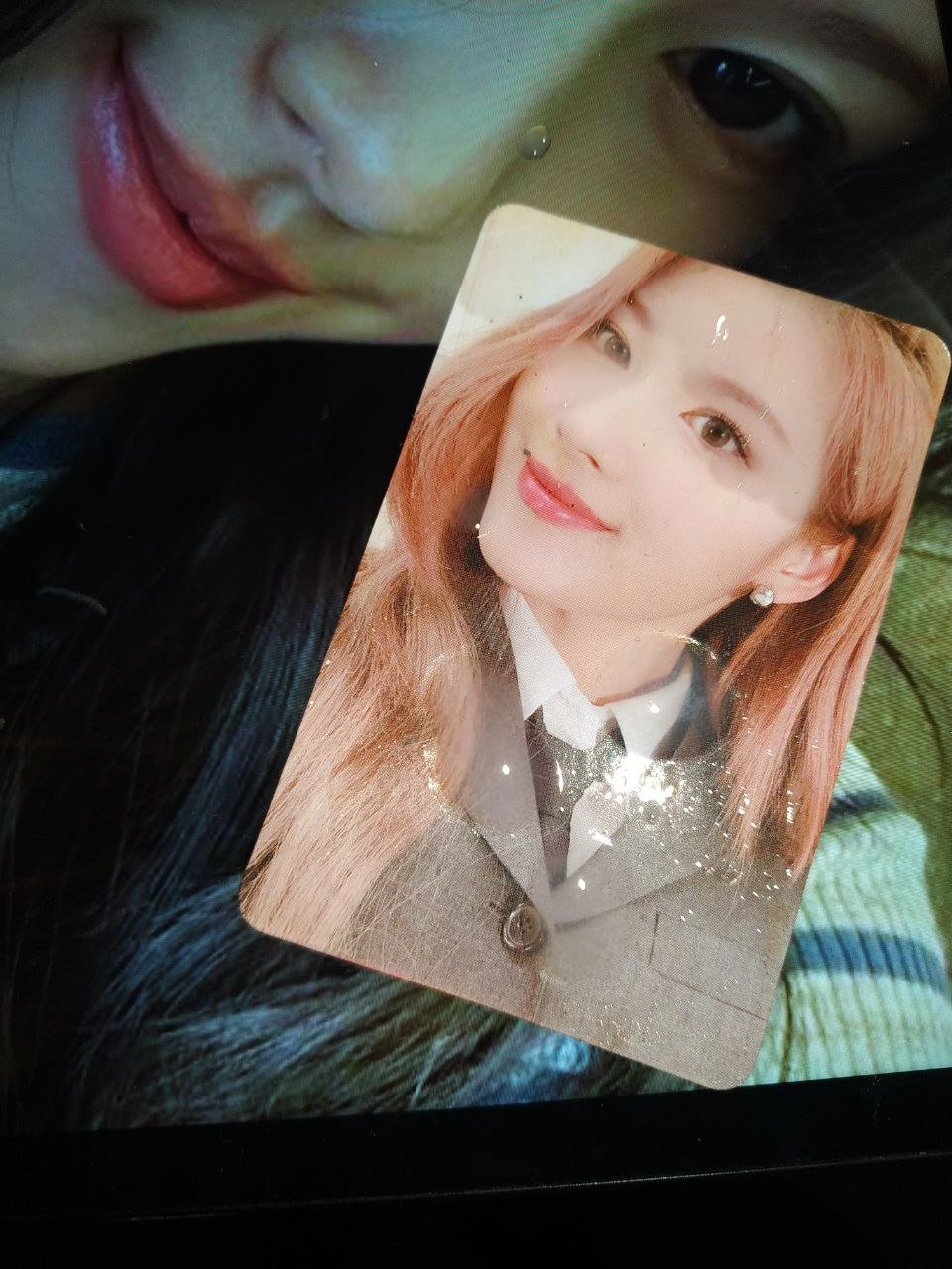 Getting TWICE Shy Sana Soaked with my Pre-Cum + Photocard Cum Tribute #wqb8fzIc