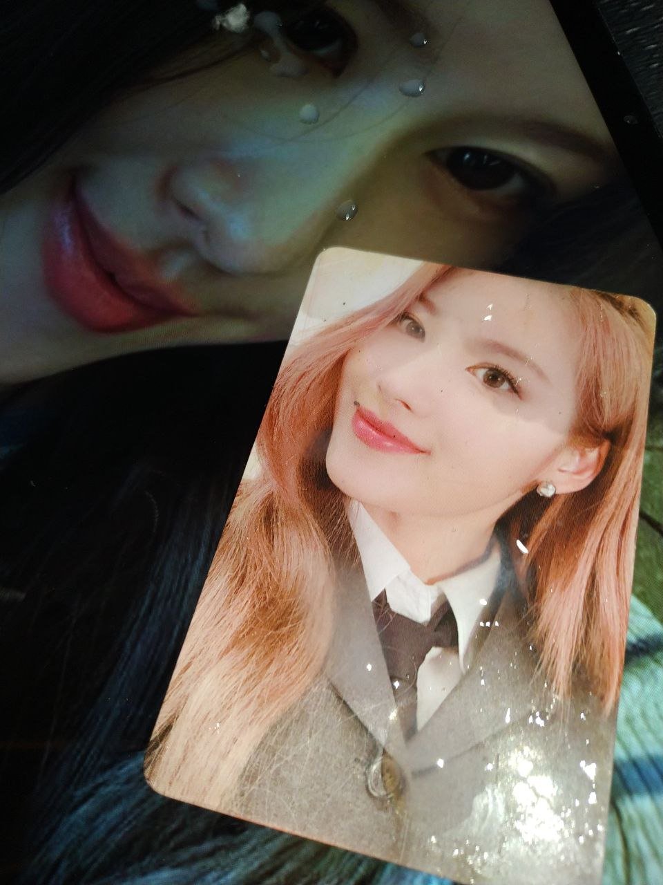 Getting TWICE Shy Sana Soaked with my Pre-Cum + Photocard Cum Tribute #zmVMH9th