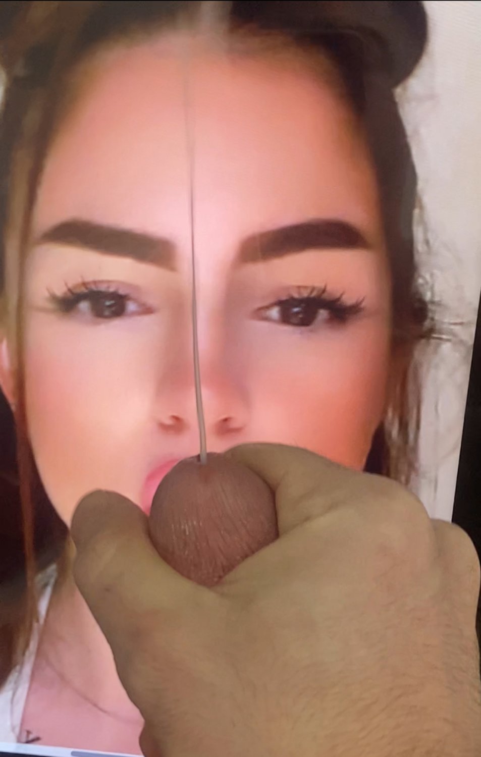 Cumshot for seductive brunette with juicy tits. Cum tribute #8xGyTZWf