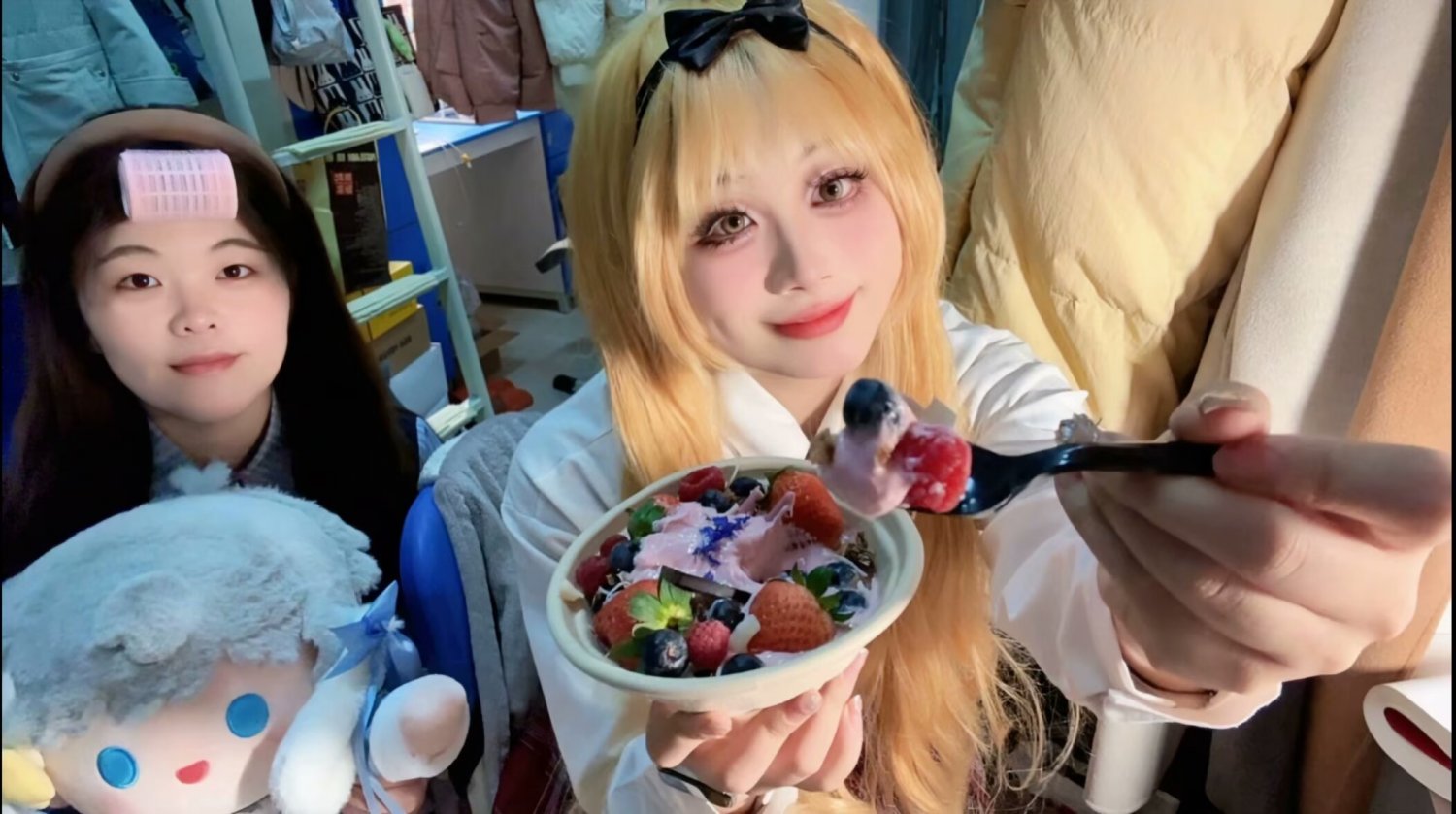 This is a fresh semen fruit scoop，Delicious Dim sum specially for Chinese toilet girls #AgQSdAz3