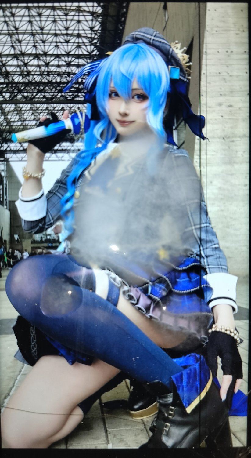Cumtribute/SOP Sithle (Hololive Vtuber Hoshimachi Suisei Cosplay) #wdhcR8Qa