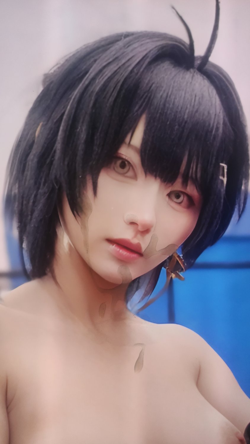 Cumtribute Cosplayer 月海つくね (Cosplay Rover Wuthering Waves)#6 #hbONU4Va